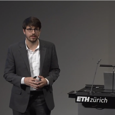 Professor Tibbitt is shown giving his inaugural talk